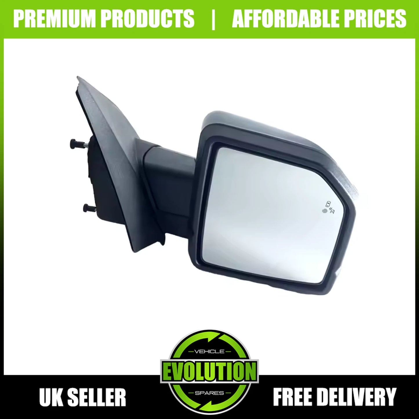 DOOR WING MIRROR SET F150 RAPTOR STYLE LARGE LED FITS FORD RANGER 2012-2022