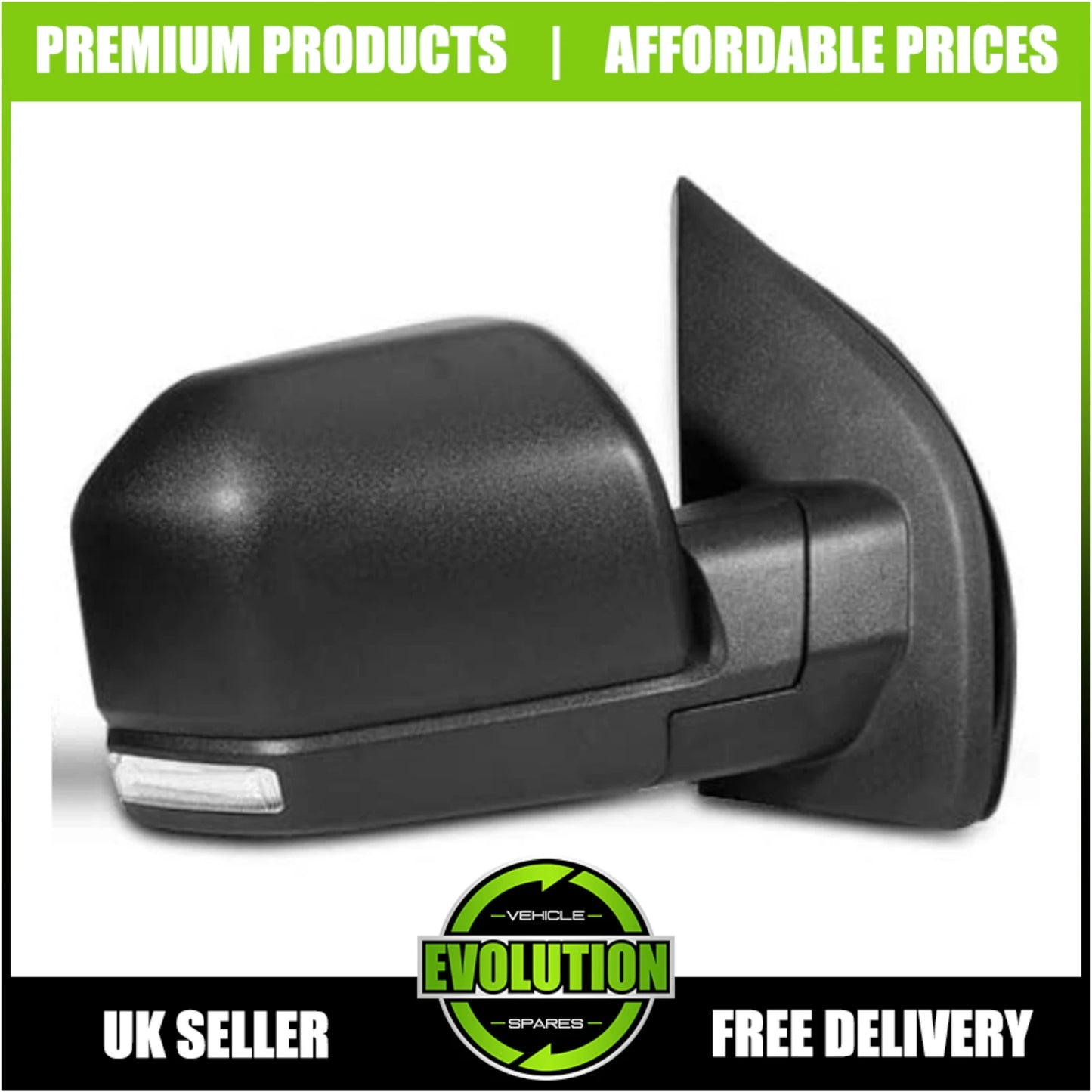 DOOR WING MIRROR SET F150 RAPTOR STYLE LARGE LED FITS FORD RANGER 2012-2022
