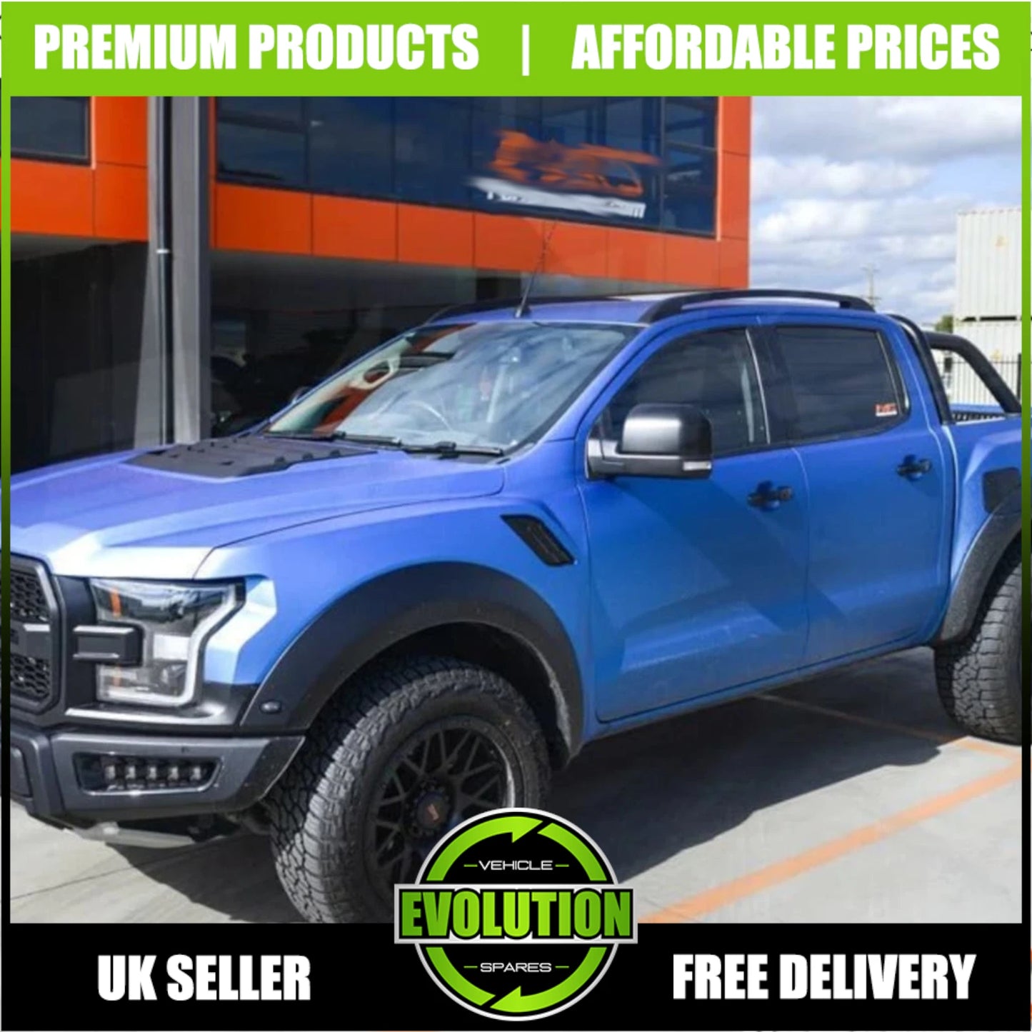 DOOR WING MIRROR SET F150 RAPTOR STYLE LARGE LED FITS FORD RANGER 2012-2022
