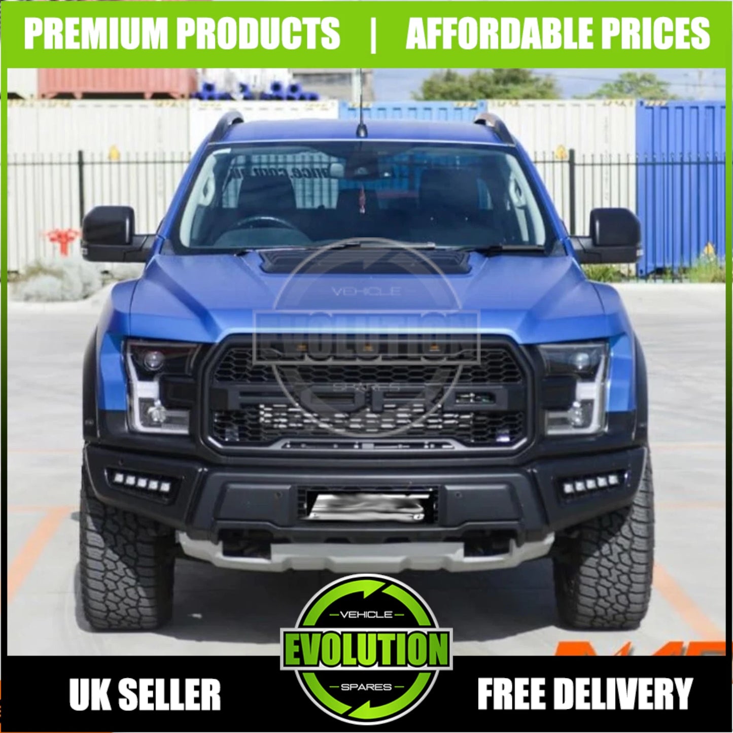 DOOR WING MIRROR SET F150 RAPTOR STYLE LARGE LED FITS FORD RANGER 2012-2022